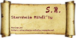 Sternheim Mihály névjegykártya