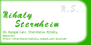 mihaly sternheim business card
